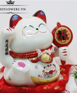 Mèo May Mắn Tặng Tân Gia - Song Hỉ Lâm Môn
