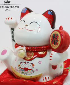 Mèo May Mắn Tặng Tân Gia - Song Hỉ Lâm Môn