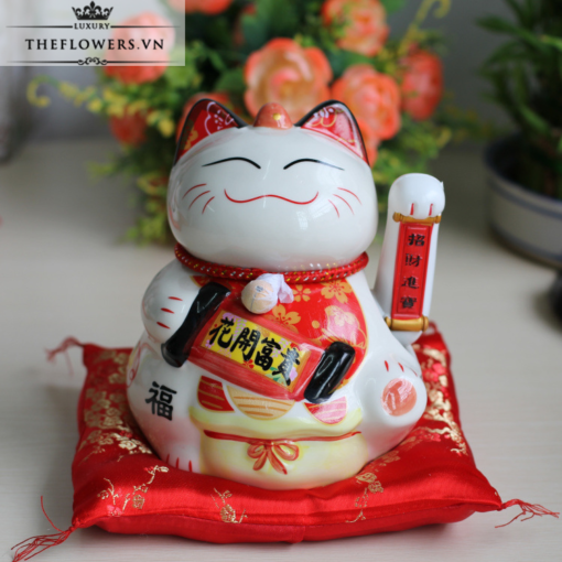 Mèo Vẫy Tay Nhật Bản - Hoa Khai Phú Quý